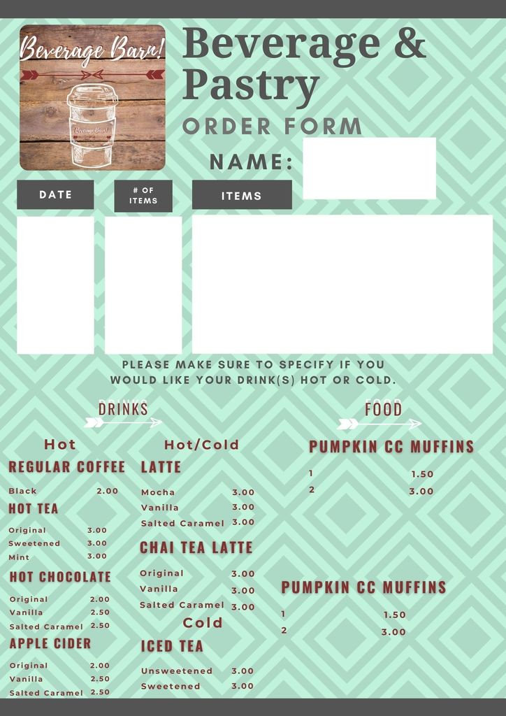 Order Form - Options