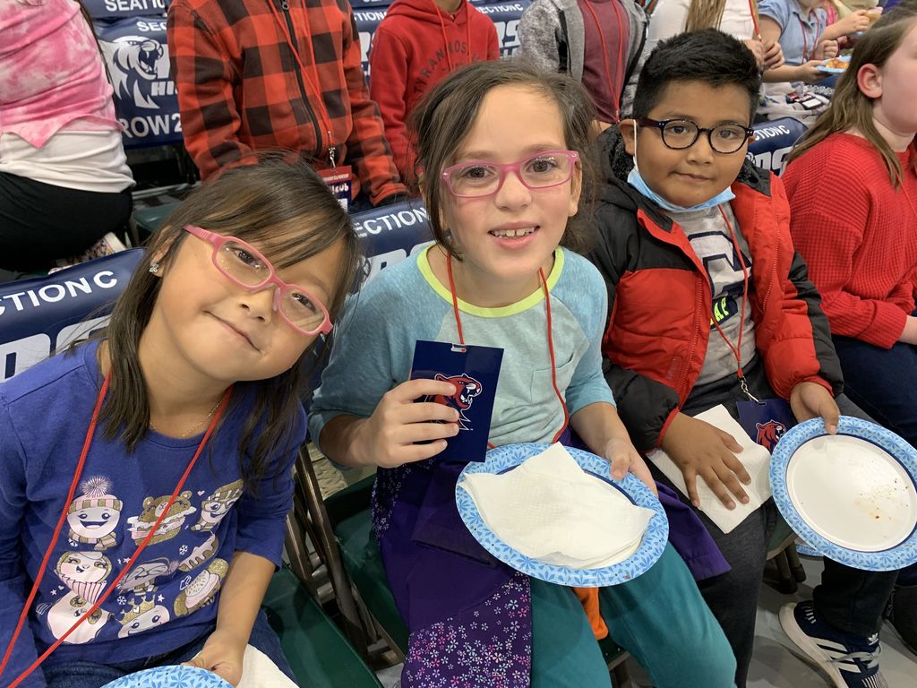 WHAT A DAY! Claremont students were treated to an RSU Basketball game, pizza and candy thanks to our amazing partners in education, RCB Bank and RSU! Thank you, RCB and RSU for continuing to love on our staff and students! #CPSZEBRAPRIDE