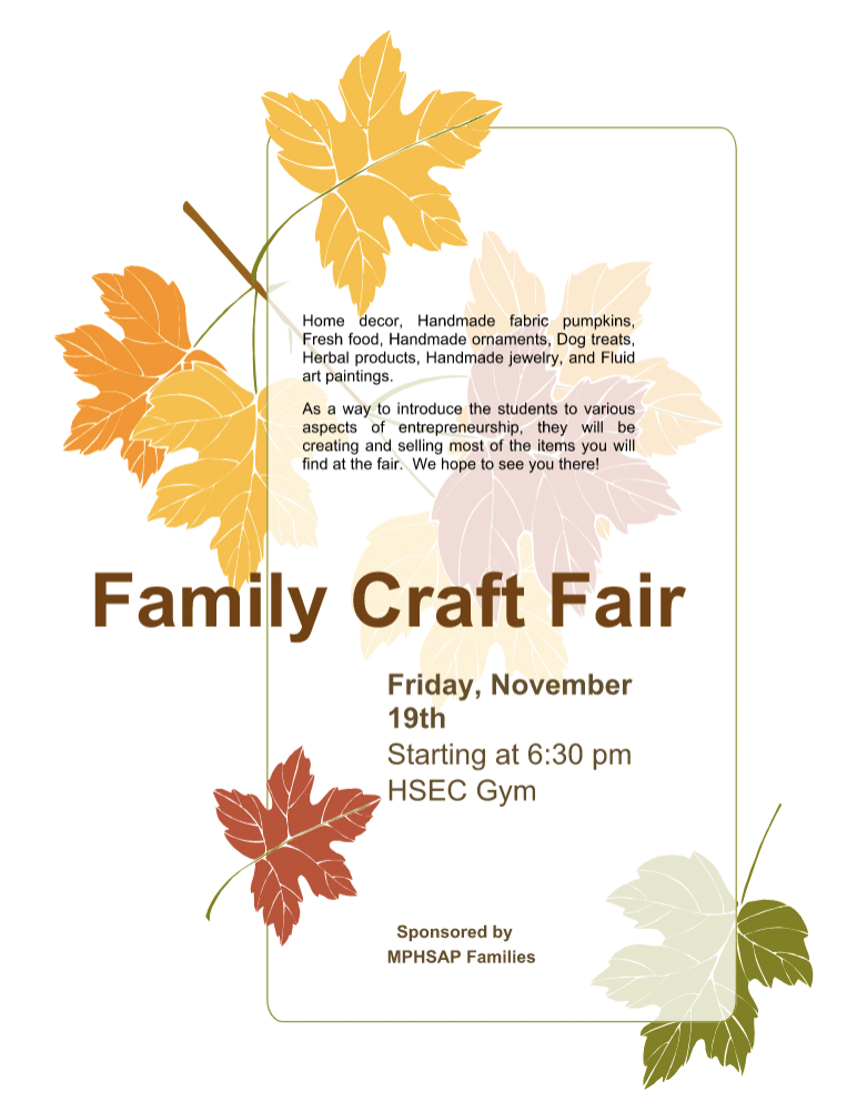Craft fair advertisement poster