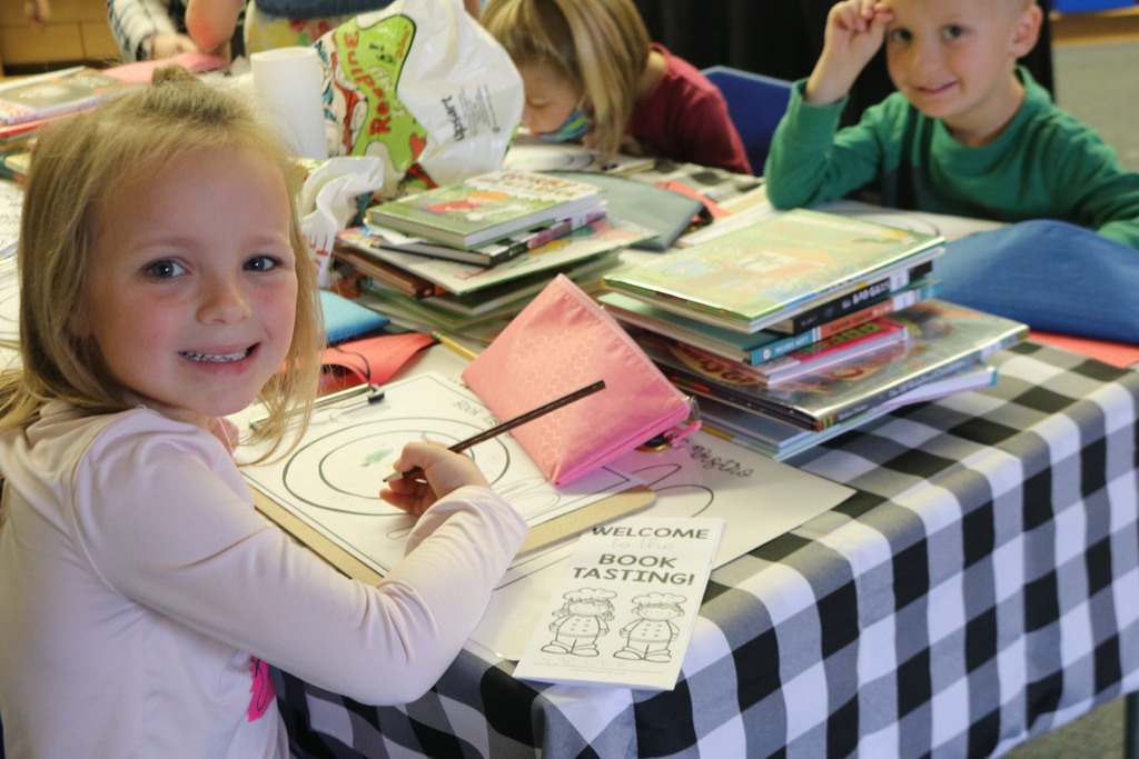 Little girl at the Book Tasting