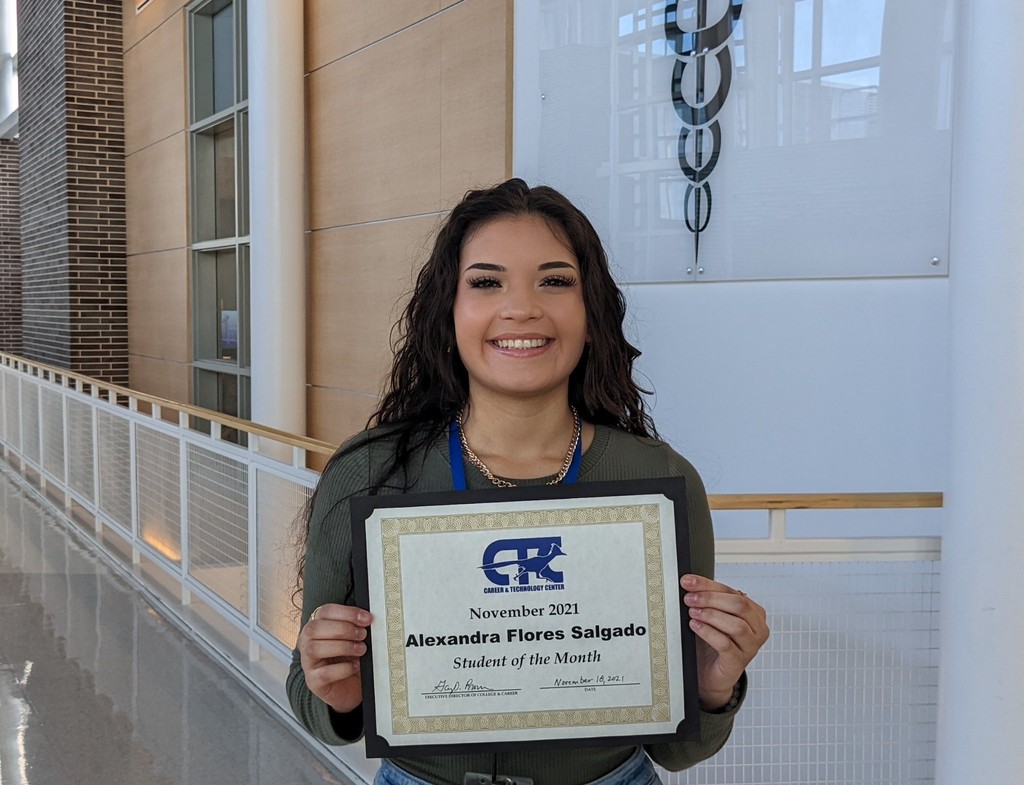 Student with award