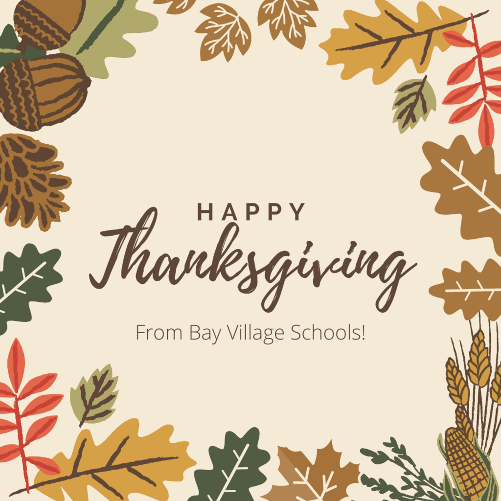 Happy Thanksgiving from Bay Village Schools