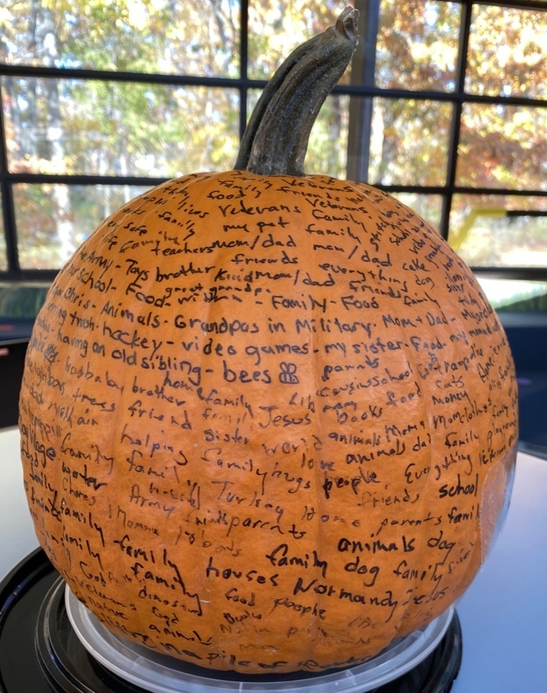 Thankful for pumpkin at Normandy
