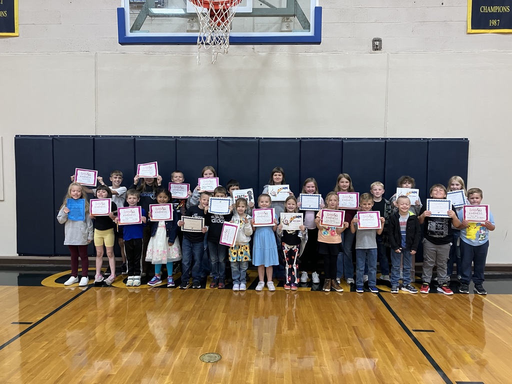 Elementary student of the month recipients