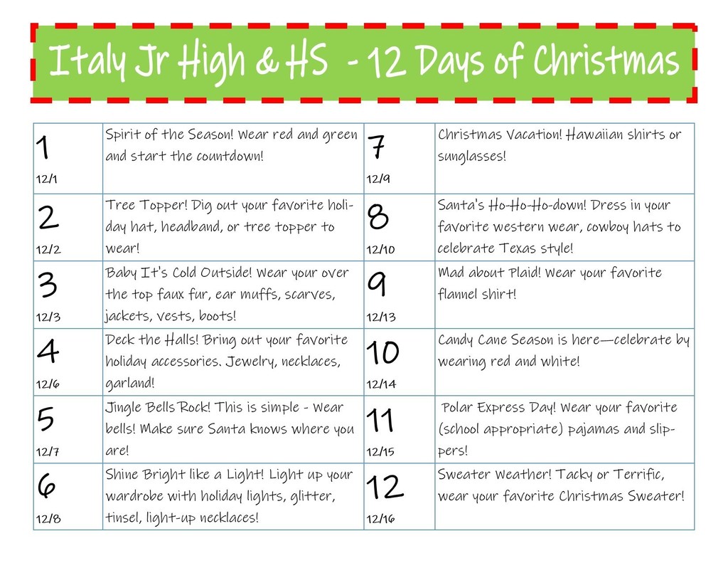 12 Days of Christmas