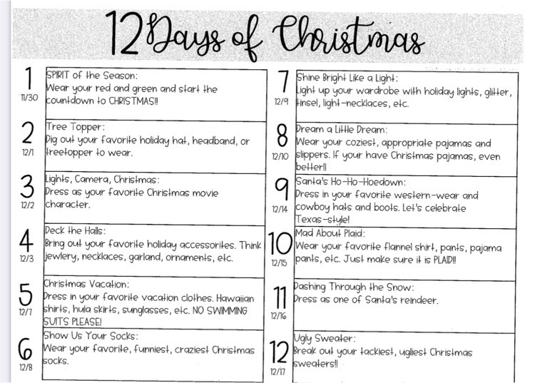 12 Days of Christmas 