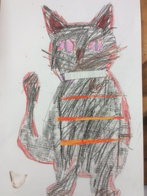 Kindergarten art students