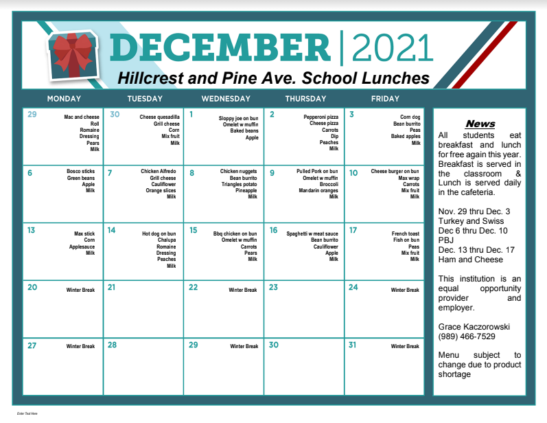 dec lunch