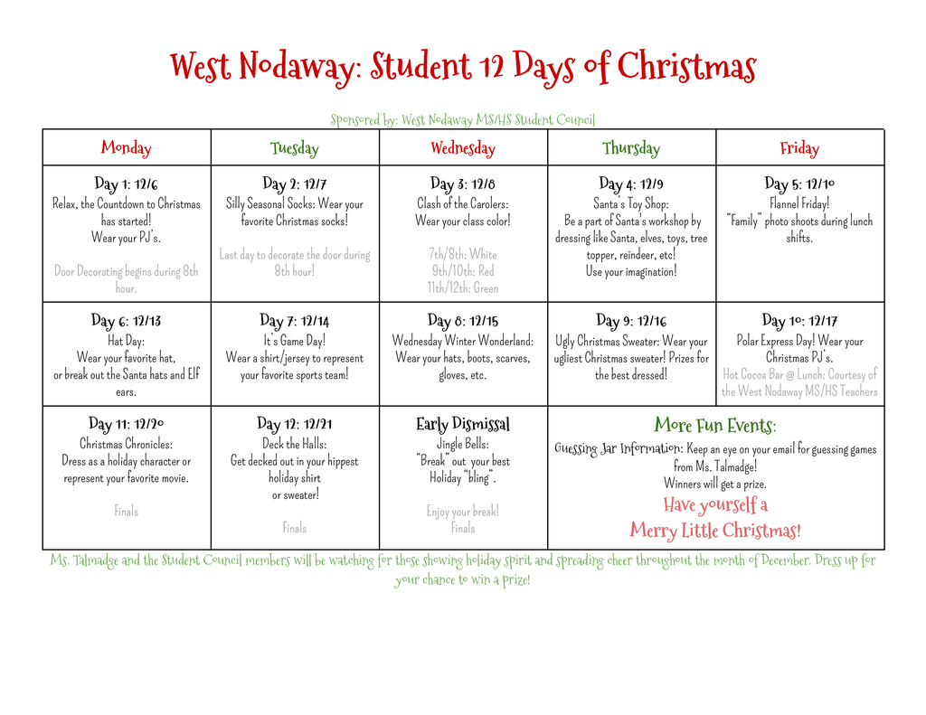Christmas Spirit Week