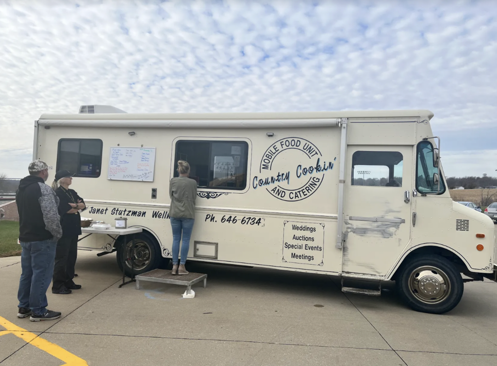 Staff ordering from Country Cookin' food truck