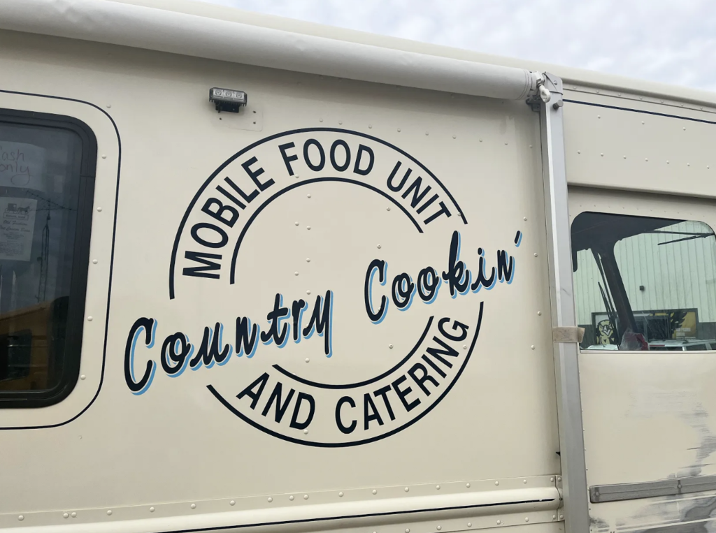 County Cookin' food truck sign
