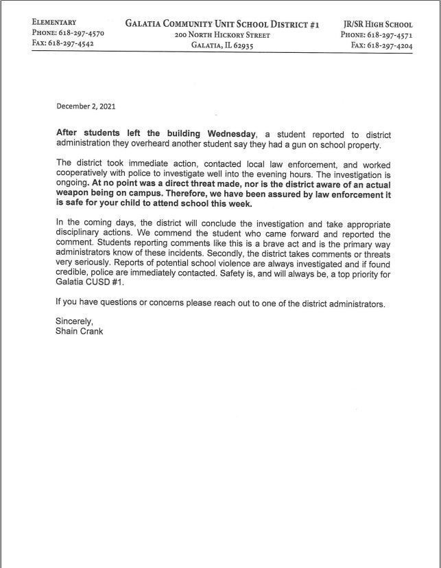 From the Superintendent