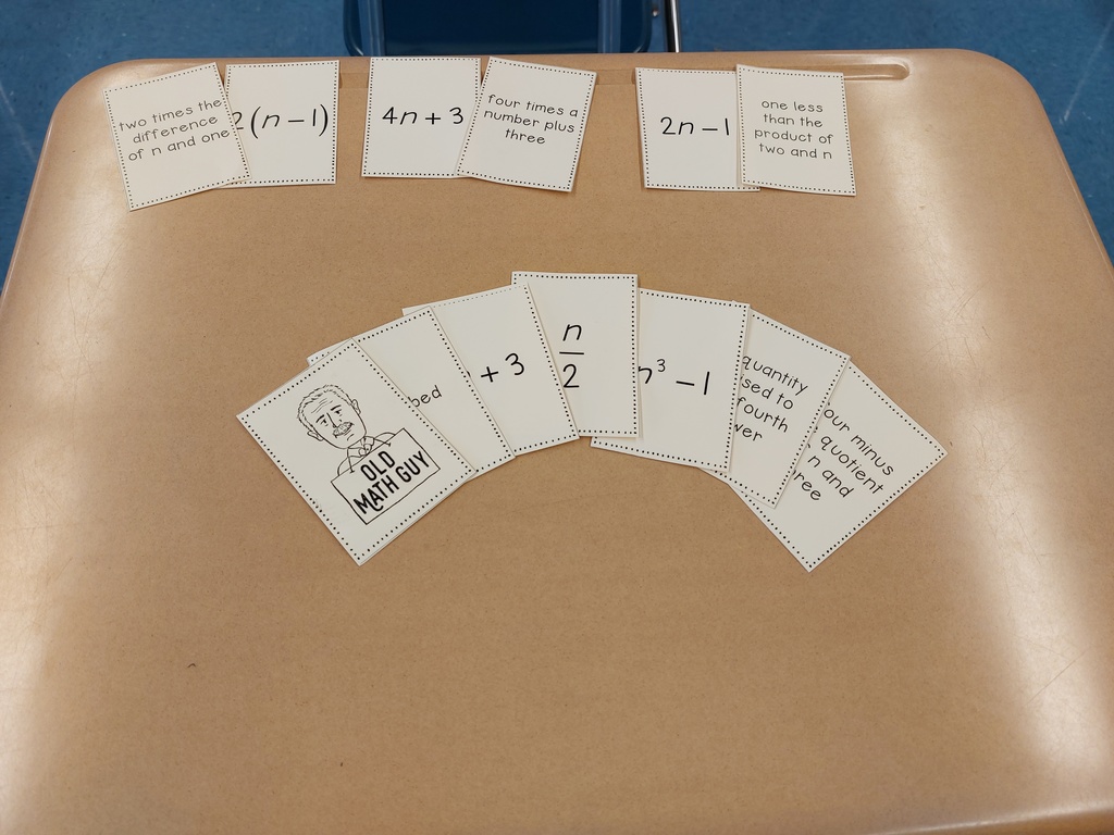 Old Math Guy card game