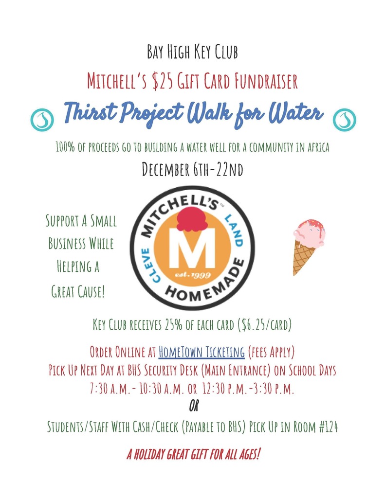 Bay High Key Club Mitchell's Promotion