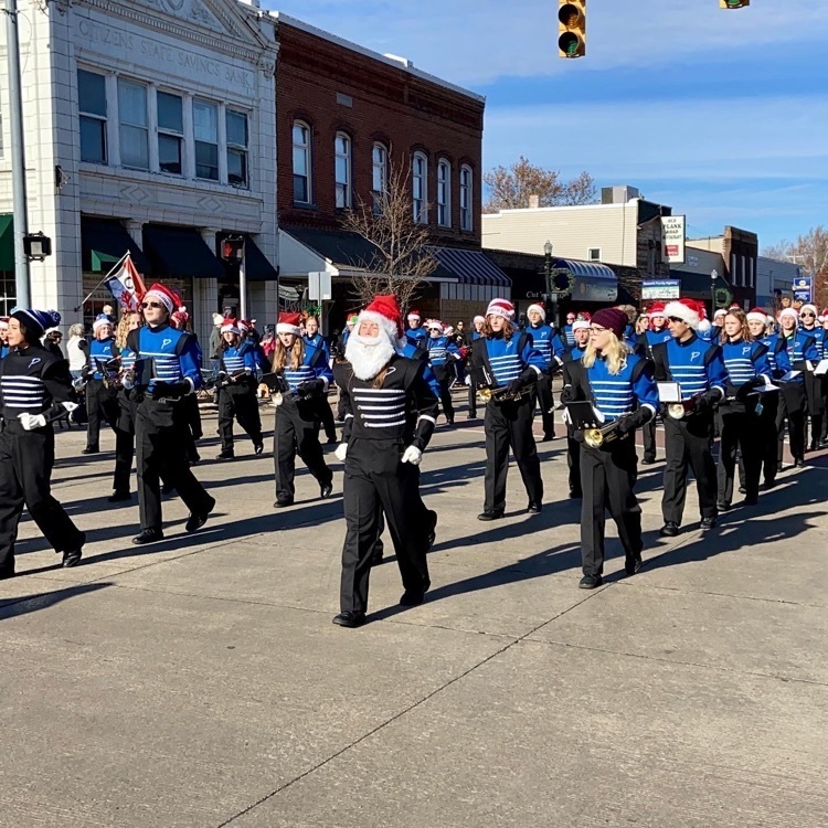 phs marching band at holiday parade
