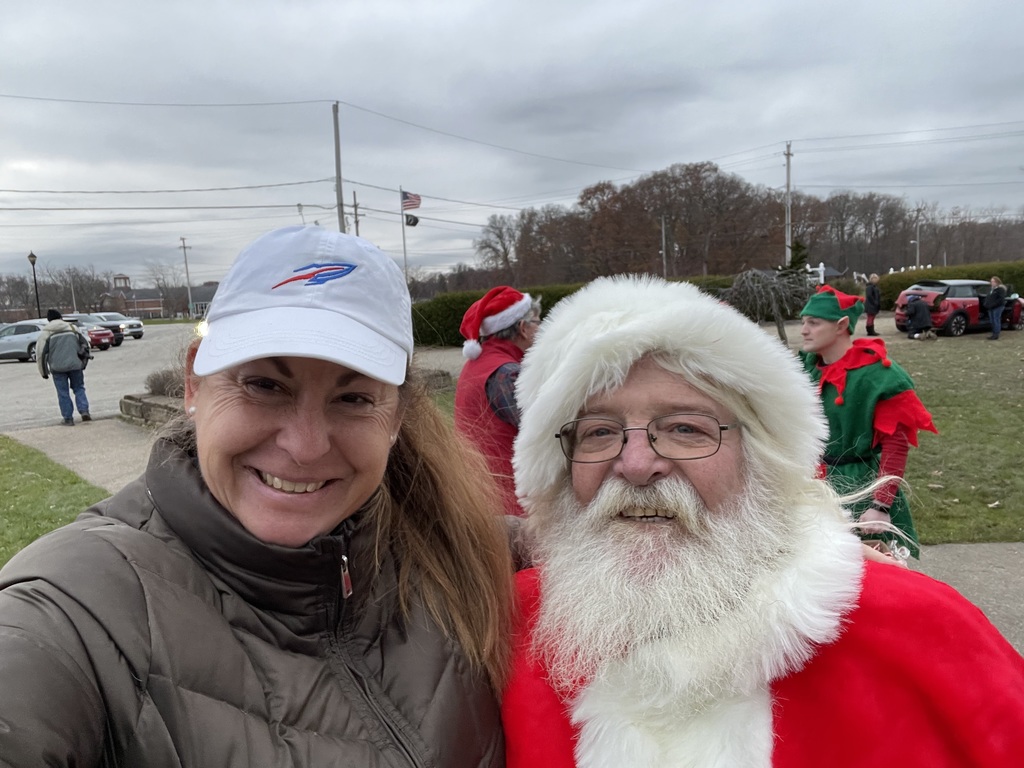 Supt. Shryock with Santa, Dec. 2021