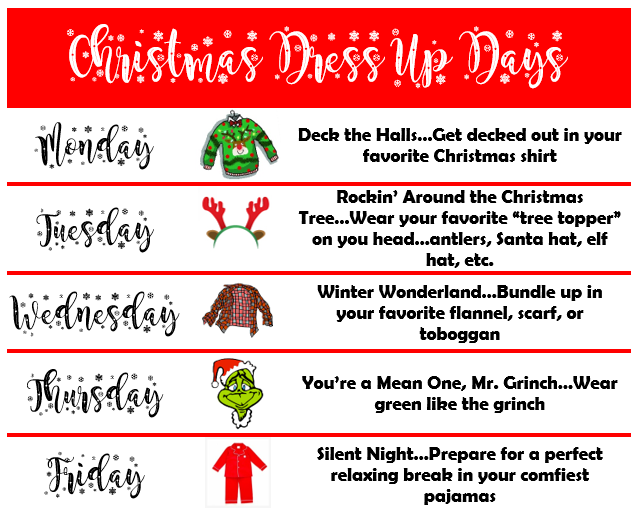 christmas dress up days