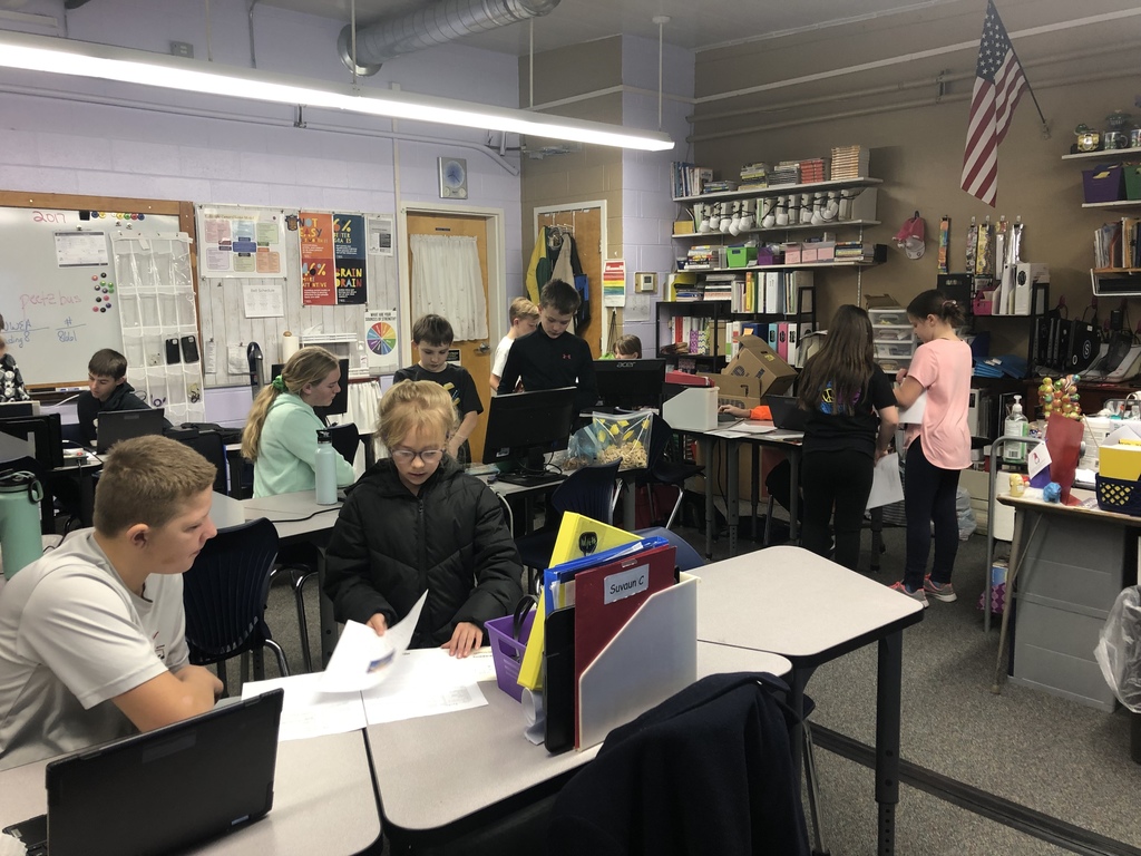 Students working together.