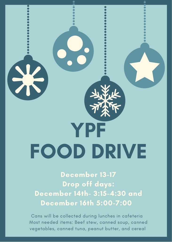 YPF Food Drive Dec. 2021