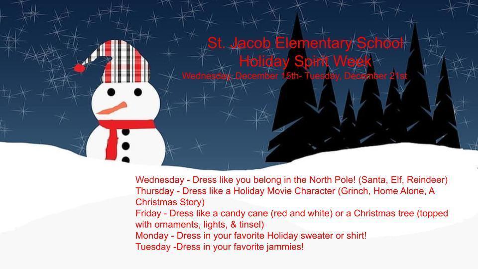 Holiday Spirit Week