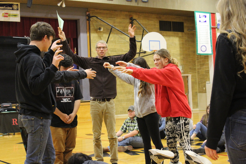 Students act out a piece of "All's Well that Ends Well"