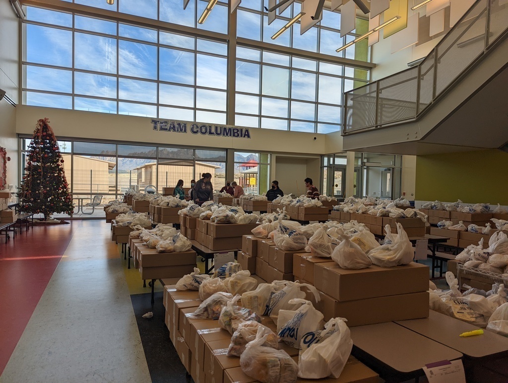 Thank you families for your patience while we worked on getting your children home with food for the winter break. Food will still be available for students who were absent today and can be picked up tomorrow at our 11:00 a.m. dismissal. Otherwise, it will be sent home on the bus with the student.