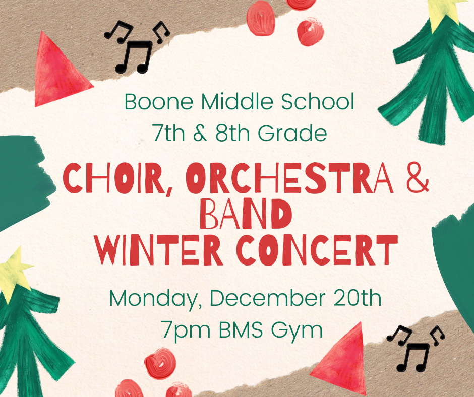 Boone Middle School Music Concert