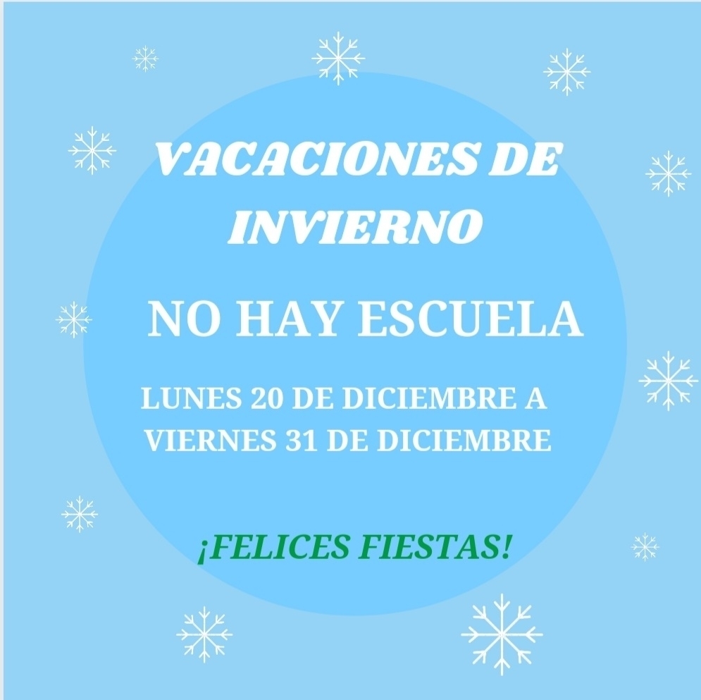 announcement in Spanish about no school