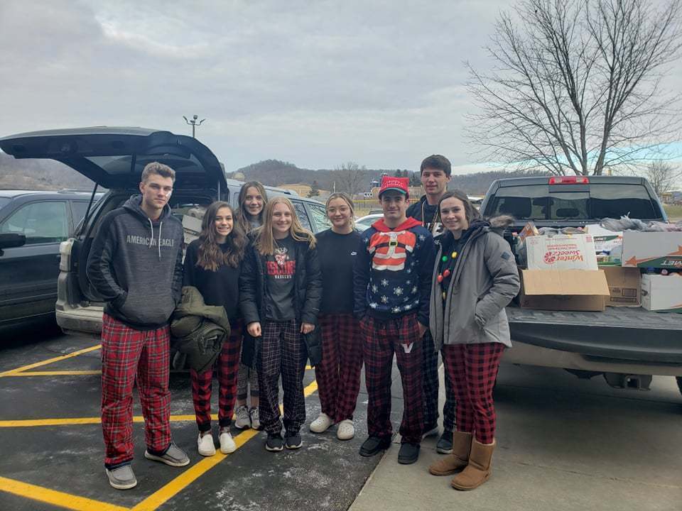 Passages Holiday Food Drive collection all loaded up