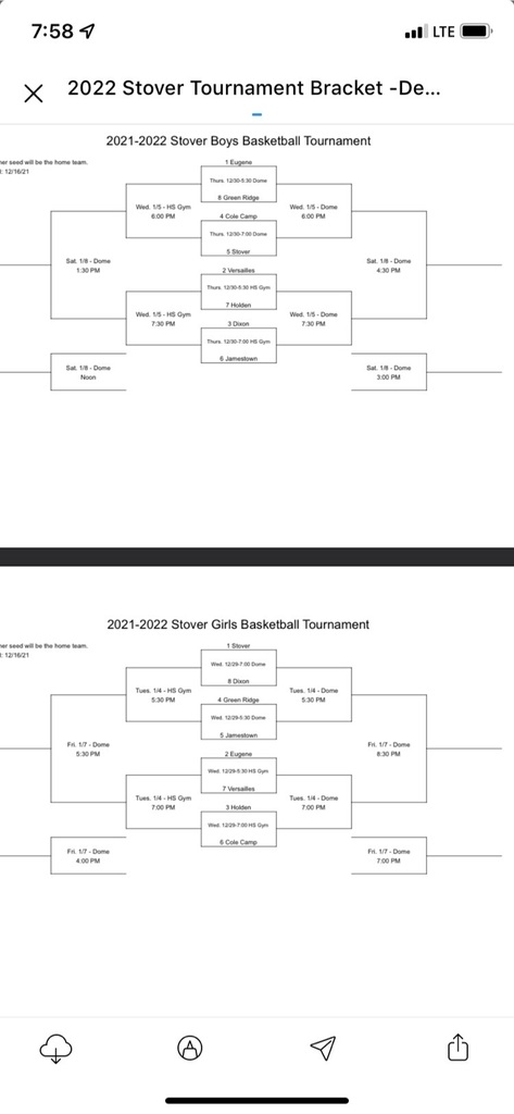 Stover Basketball Tournament