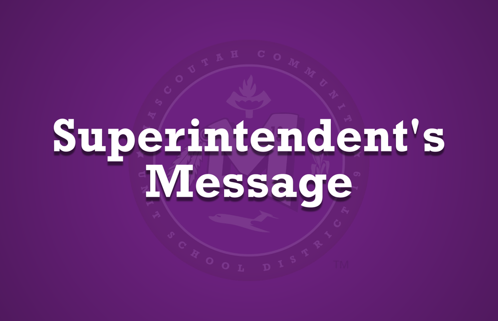 Superintendent's Message