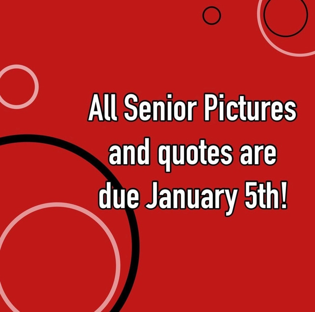 red background with words.