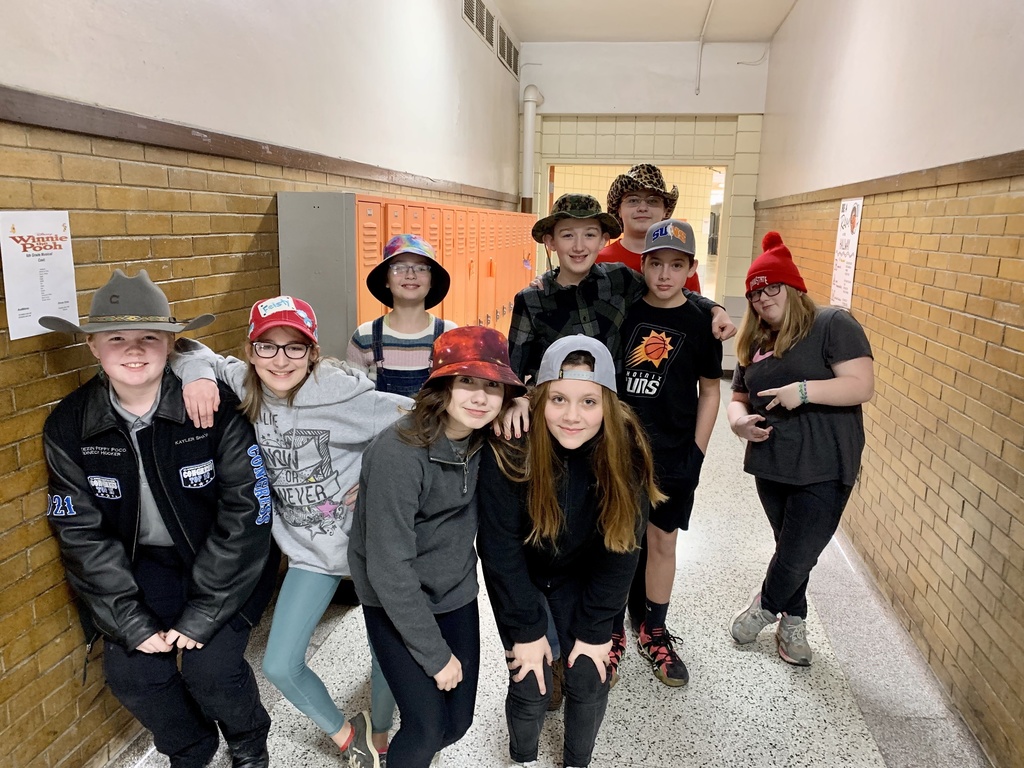 students wearing hats
