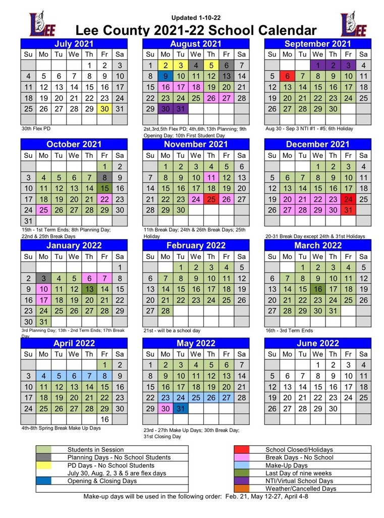 calendar 1-10