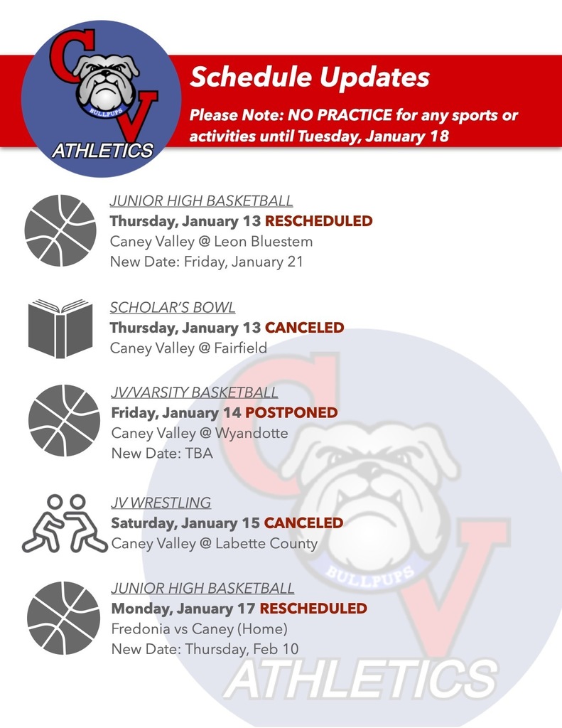 Atheltics Schedule Updates