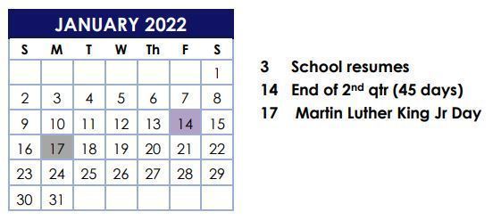 January calendar