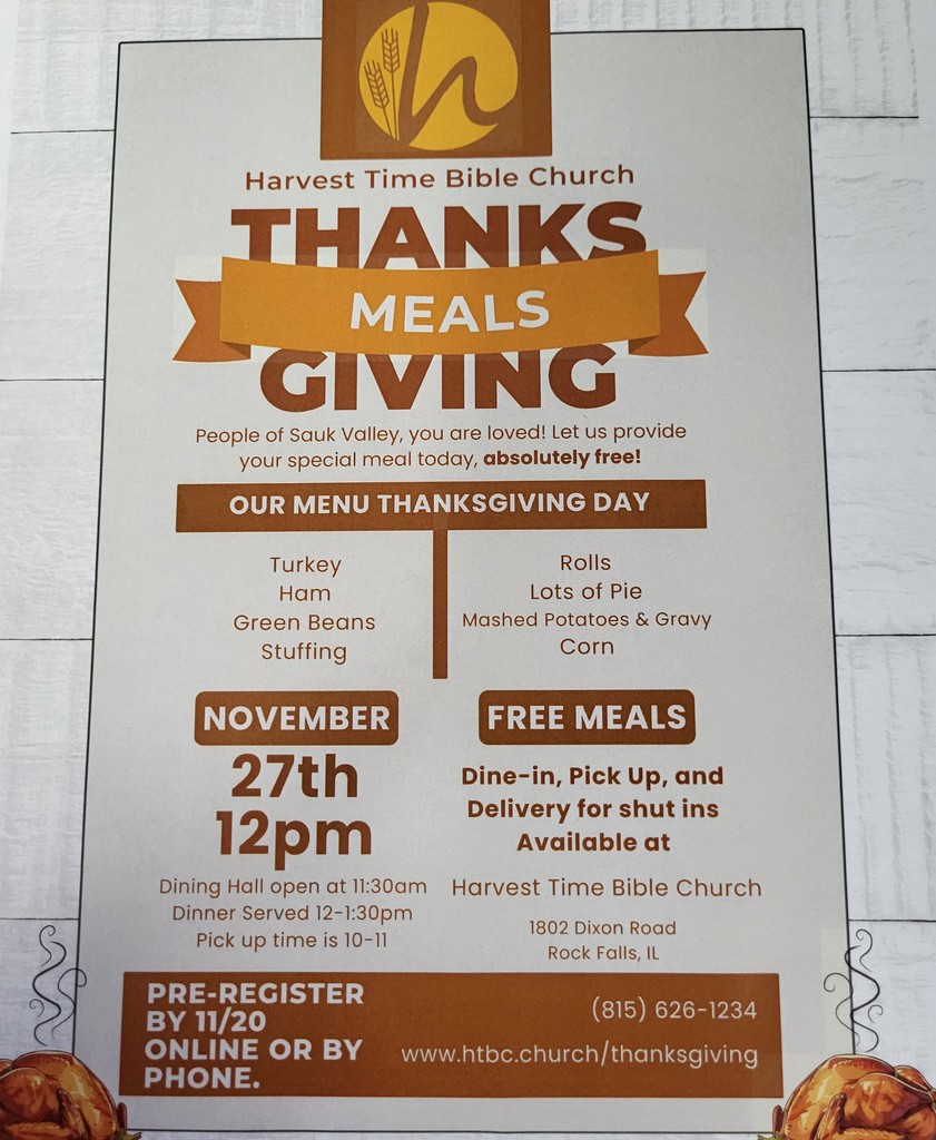 Thanksgiving Dinner Availability