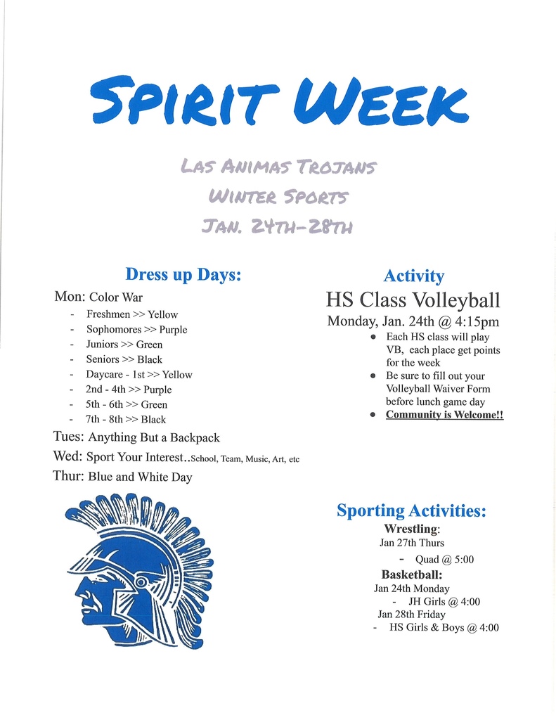 Winter sports spirit week