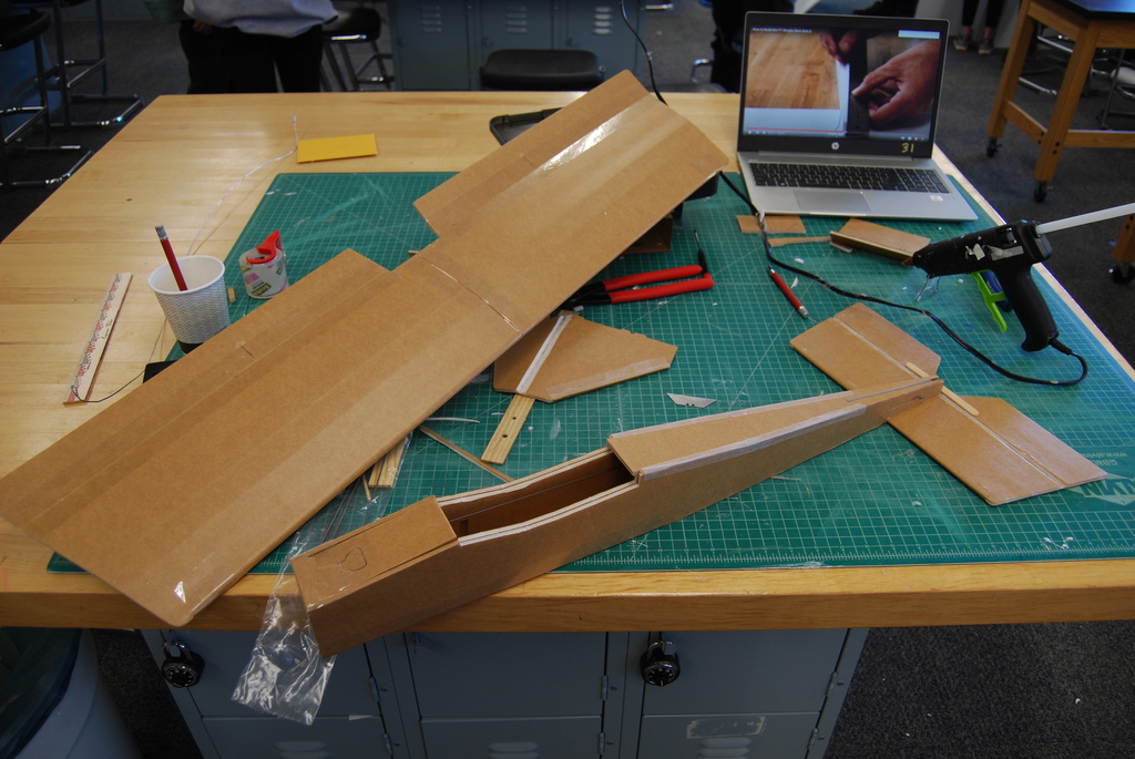 Sample plane being built 