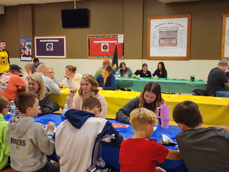 families playing bingo
