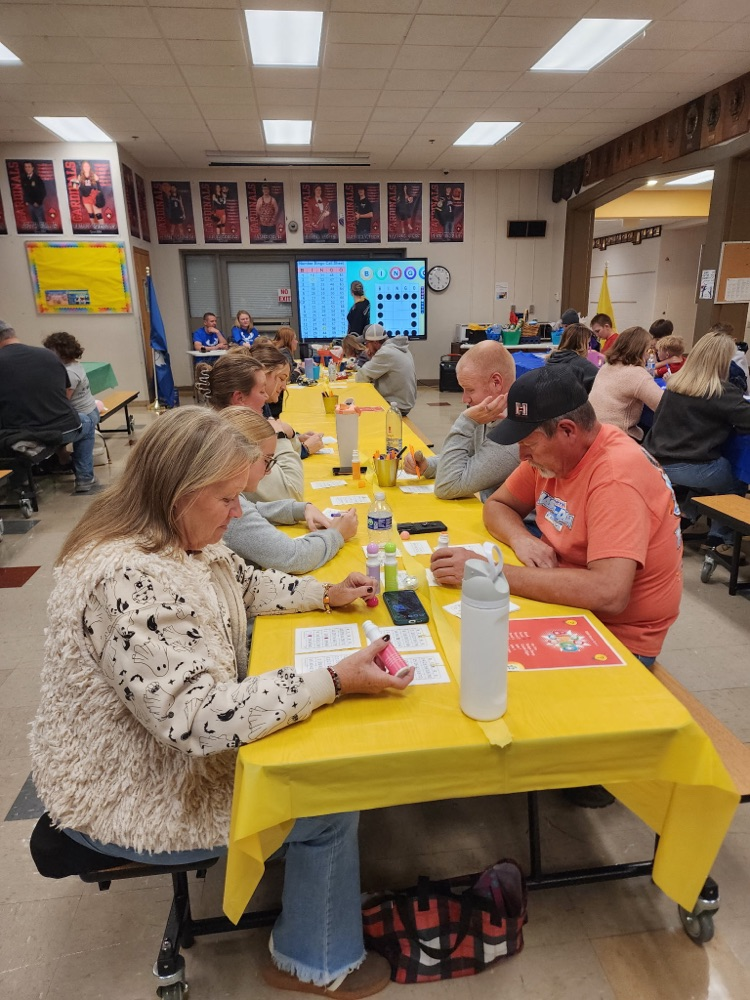 families playing bingo