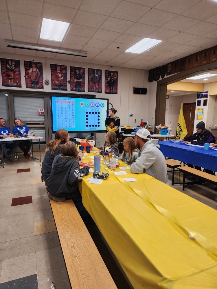 families playing bingo