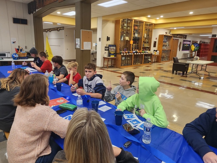 families playing bingo
