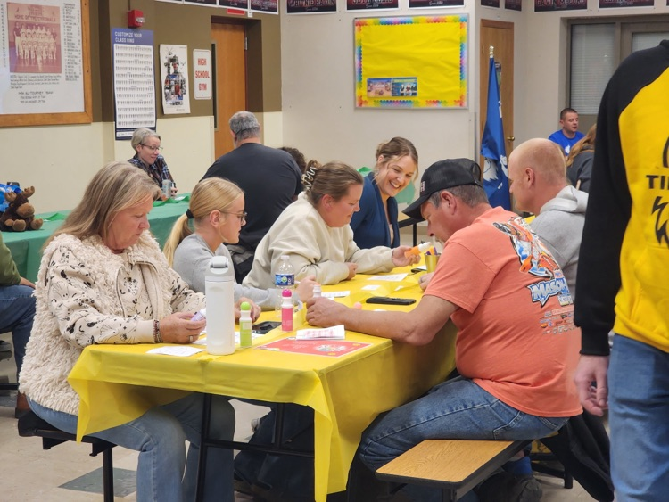 families playing bingo