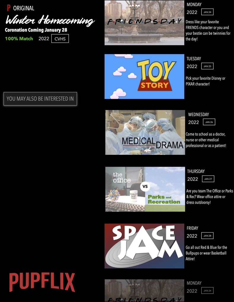 Homecoming Theme Days