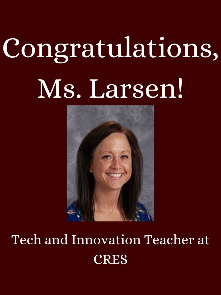 congrats Ms. Larsen