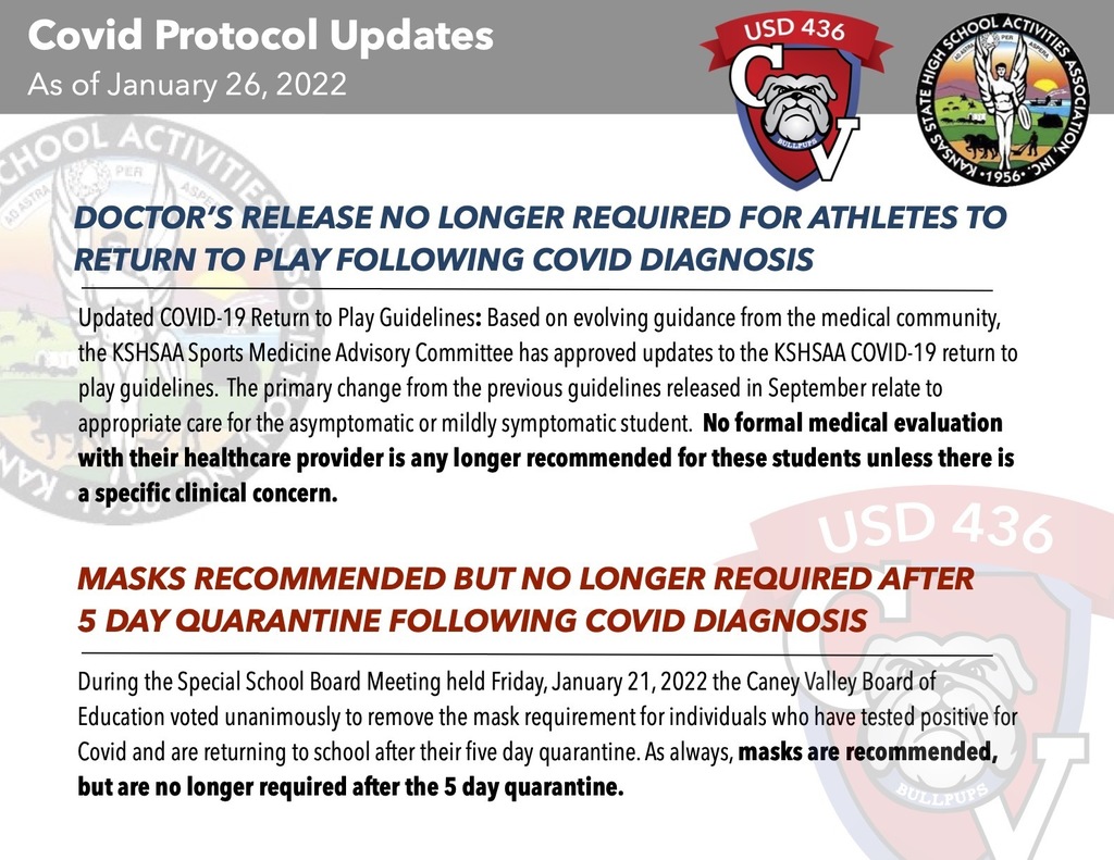 Covid Protocol Updates