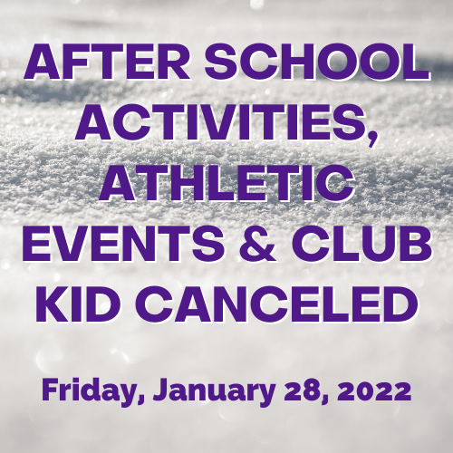 After school activities canceled