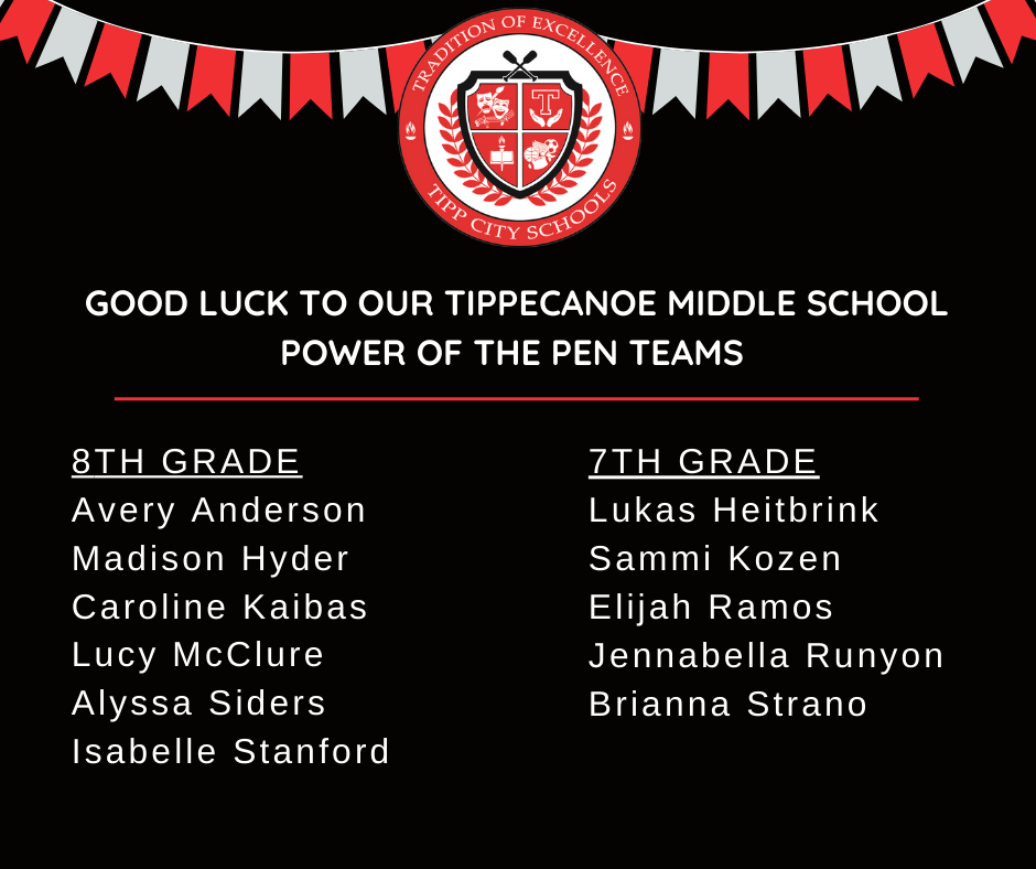 good luck power of the pen teams