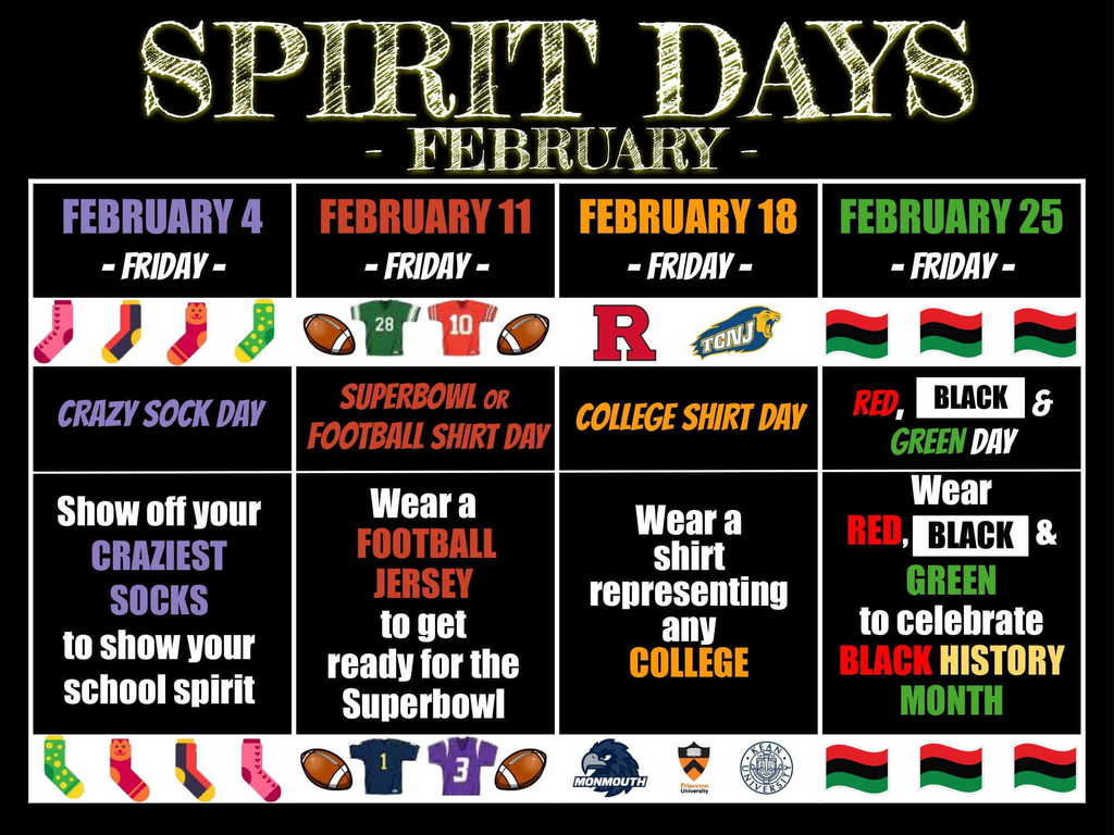 February Spirit Days 2022